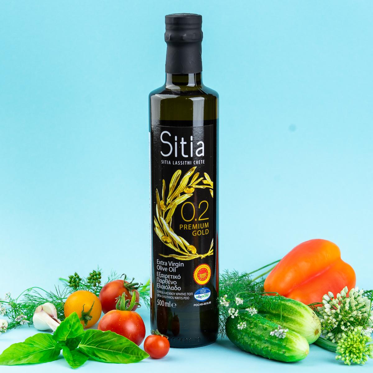 Масло оливковое Sitia кислотность 0,2% , 0,5 л